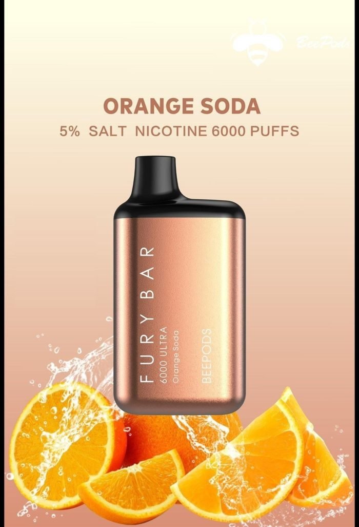 Fury Bar 6000 Ultra Disposable Vape Orange Soda