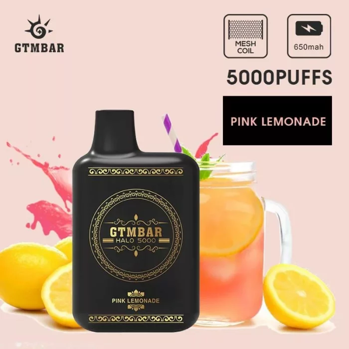 GTMBAR HALO 5000 DISPOSABLE pink lemonade jpeg