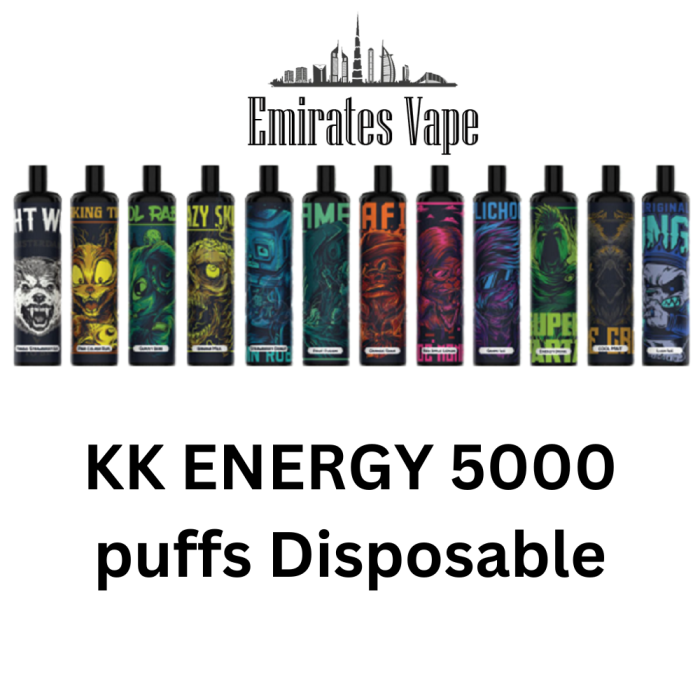KK ENERGY 5000 puffs Disposable Vape IN UAE