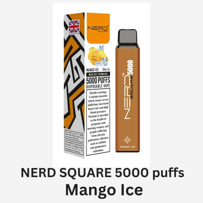 NERD SQUARE 5000 puffs Disposable Vape Mango Ice 1200x1200 1