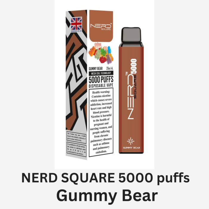 NERD SQUARE 5000 puffs Disposable Vape gummy bear 1200x1200 1