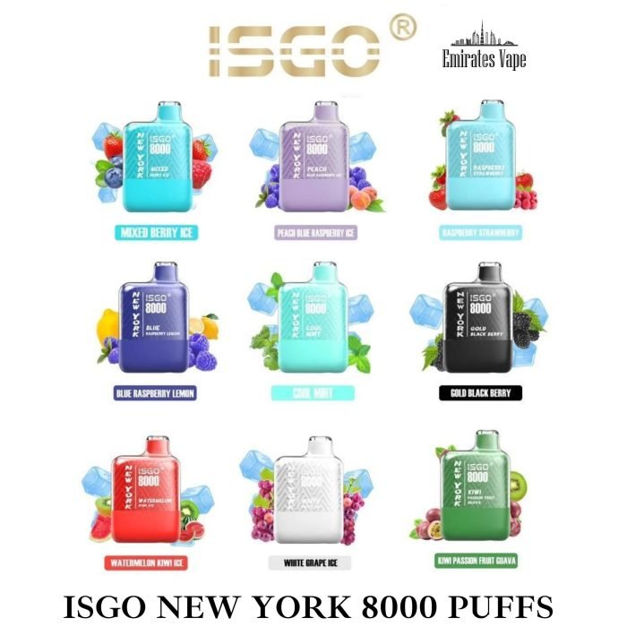 ISGO New York 8000 Puffs Disposable in Dubai UAE