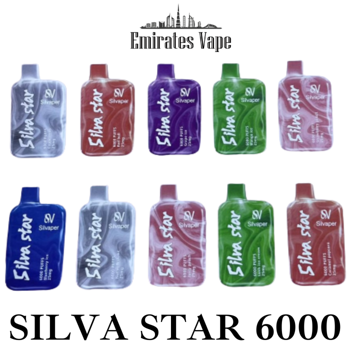 New Silva Star 6000 Puffs Disposable Vape