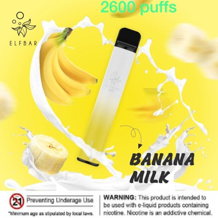 Elf bar 2600 Puffs Banana Milk