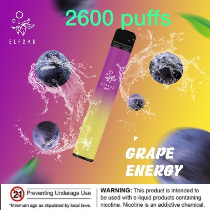 Elf bar 2600 Puffs Grape Energy