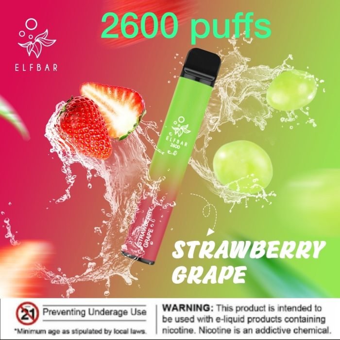 Elf bar 2600 Puffs Strawberry Grape